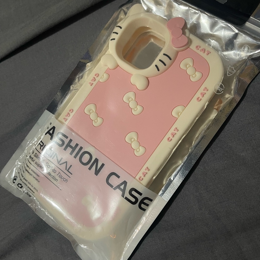 HELLO KITTY Cute Pink and Cream Cat Phone Case